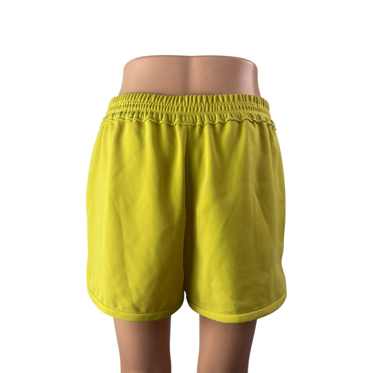 J. Crew Women's Yellow Straight High Rise Elastic Waist Casual Mini Shorts Sz 2