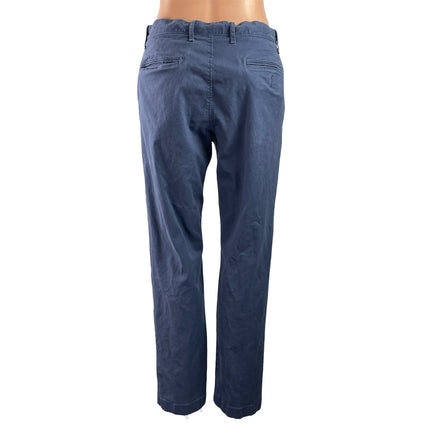 J.Crew 770 Womens Blue Mid Rise Straight Leg Chino Khaki Trousers Pants Size 30
