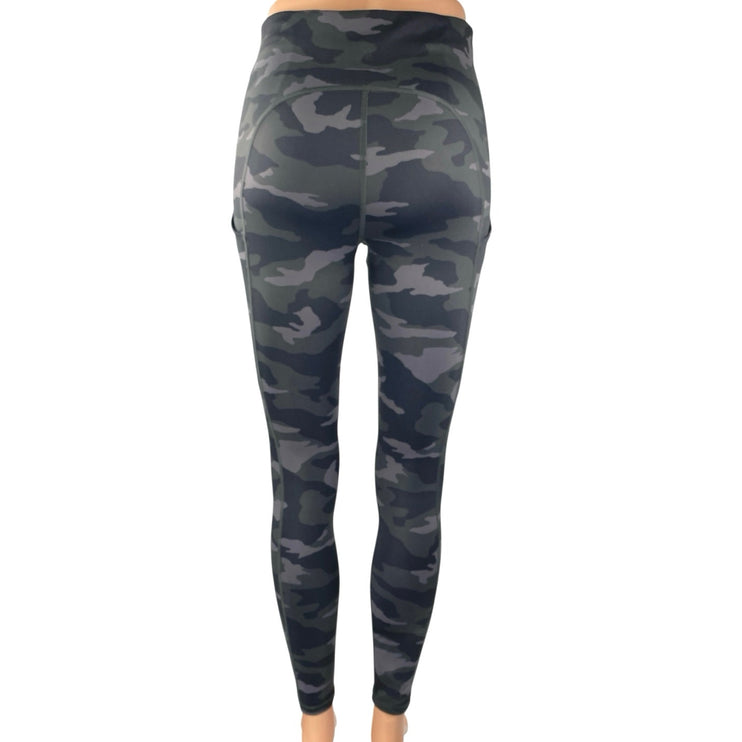 Athleta Ultimare Camo 7/8 Green Camouflage Activewear Tight Leggings Pants Sz S