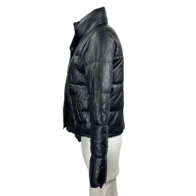 Hollister Women's Black Full Zip Snap Long Sleeve Puffer Coat Jacket Size S