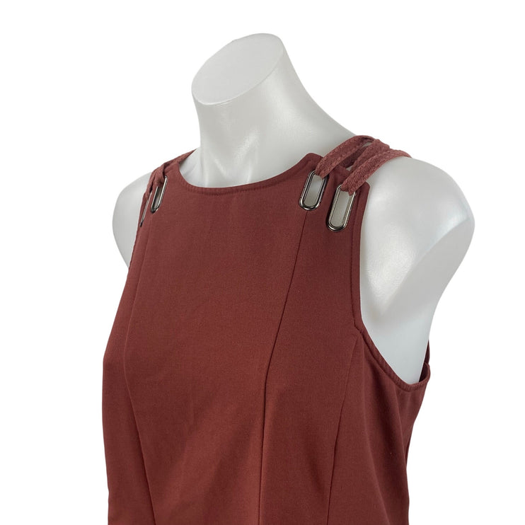 Free People Baby Love Trapeze Cut Out Open Back Sleeveless Mini Shift Dress Sz S