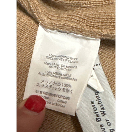 J.Crew Women's Tan 100% Wool Long Sleeve Open Blazer Coat Suit Jacket Size S