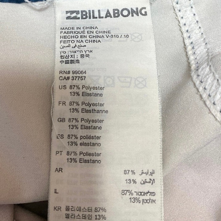 Billabong Men's Multicolor Colorblock Drawstring Board Shorts Swimwear Size 28