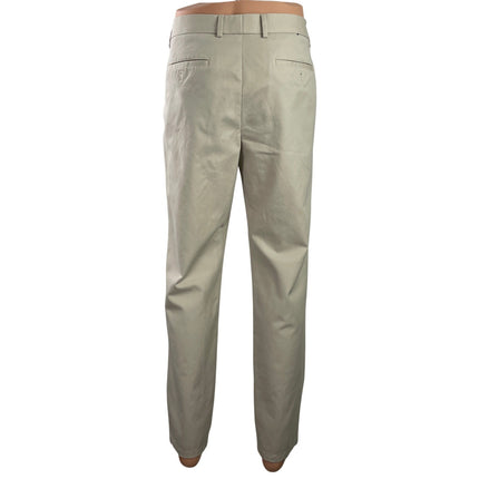 Charles Tyrwhitt Men's Gray Mid Rise Straight Chino Khaki Trousers Pants 36x32