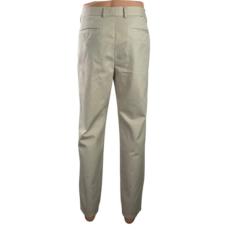 Charles Tyrwhitt Men's Gray Mid Rise Straight Chino Khaki Trousers Pants 36x32