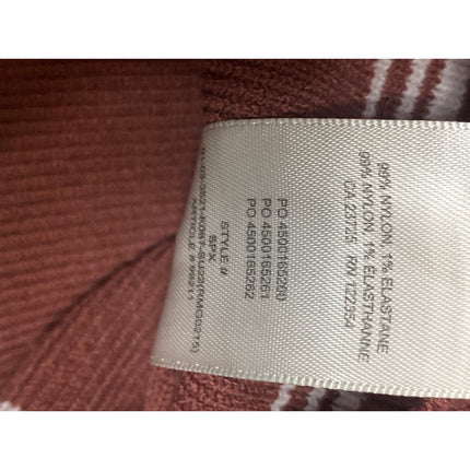Aritzia Babaton Brown Striped Sculpt High Neck Sleeveless Tank Crop Top Size S