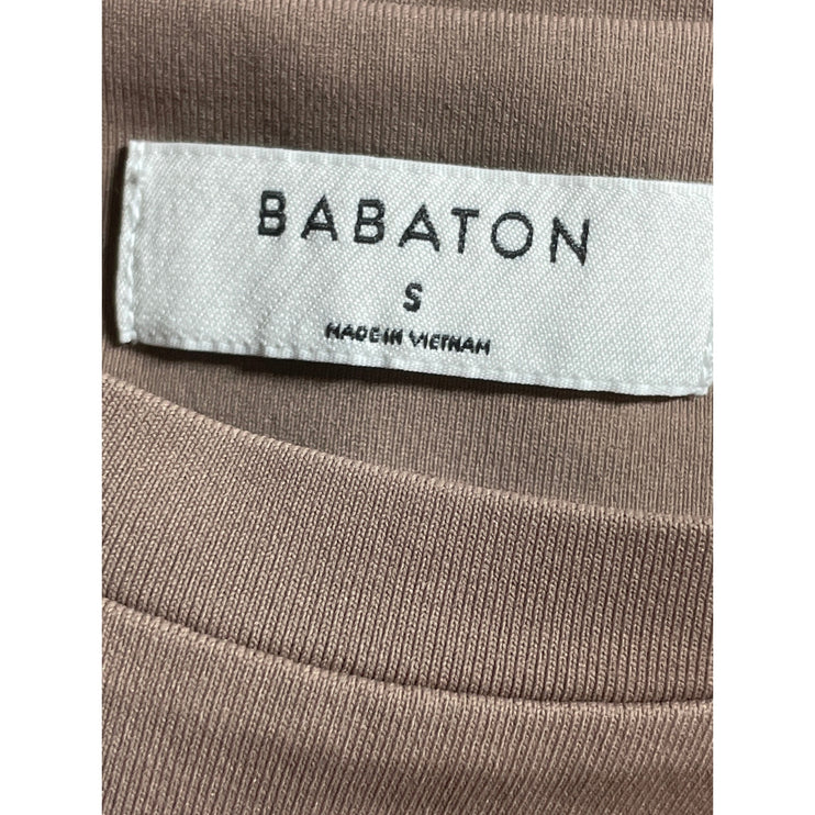 Aritzia Babaton Contour Crew Muscle Women's Beige Sleeveless Tank Bodysuit Top S