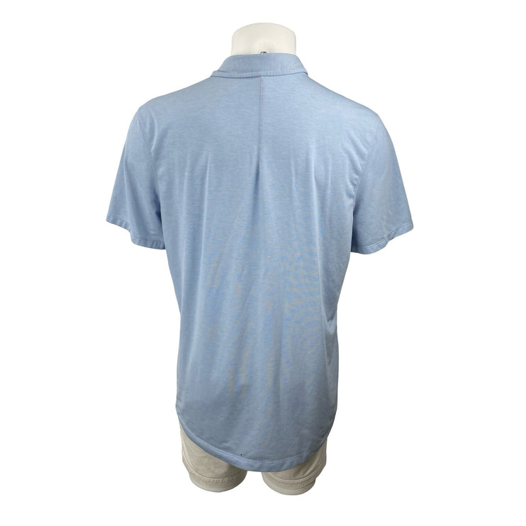 Lululemon Men's Blue Collared Short Sleeve Athletic Activewear Golf Shirt Top 12