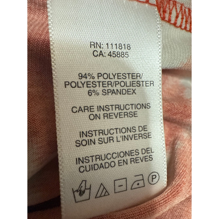 Michael Kors Coral Tie Dye Sleeveless Halter Beaded Fit & Flare Midi Dress Sz M