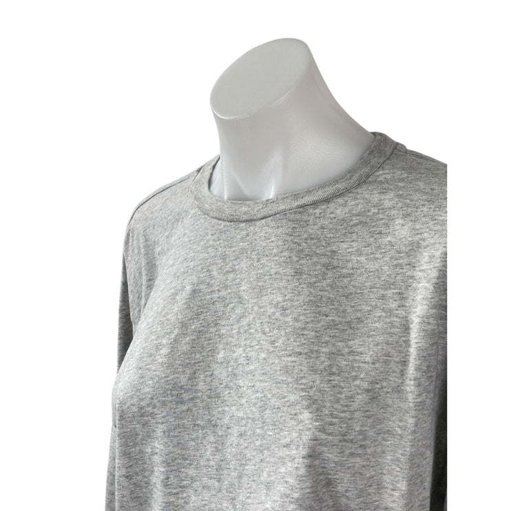 Aritzia TNA Women's Gray Long Sleeve Crew Neck Boxy Cropped Sweatshirt Top Sz S