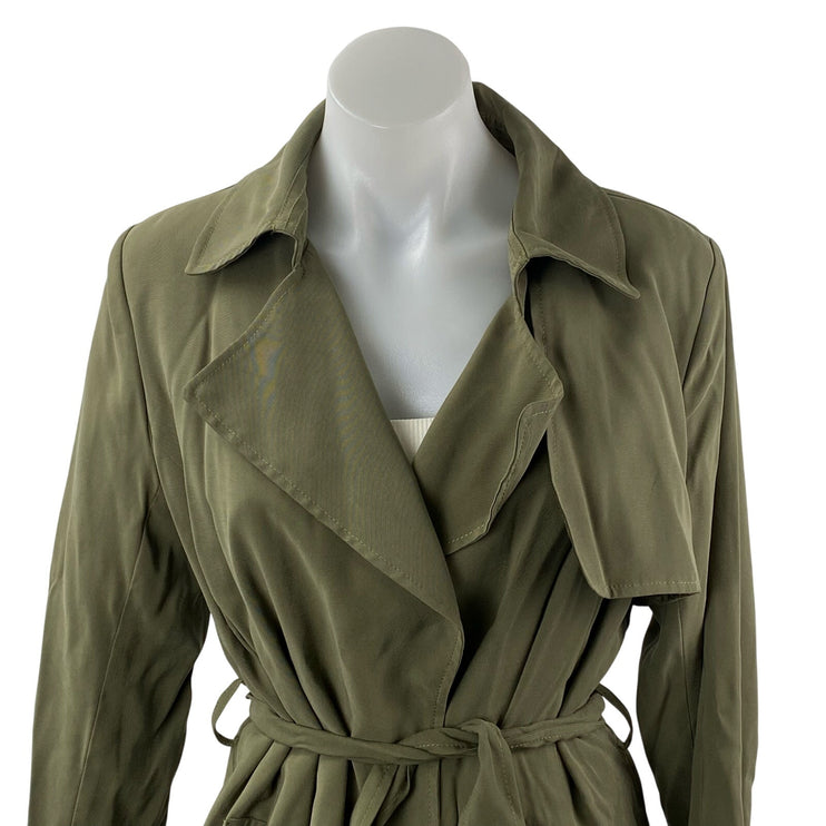 Banana Republic Women's Olive Green Long Sleeve Tie Waist Coat Jacket Size S