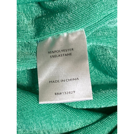 Superdown Women's Green Long Sleeve Plunge Ring Tie Mini Bodycon Dress Size M