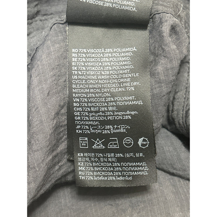 H&M Women's Gray Button Down Long Sleeve Shirt & Wide Leg Pants Matching Set S