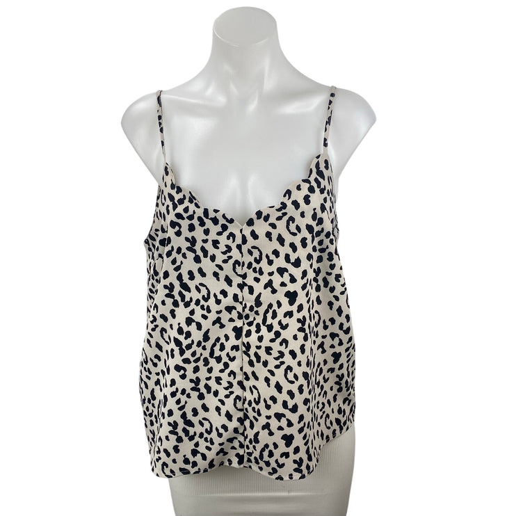 Hashttag Women's Gray Leopard Cheetah Sleeveless Cami Camisole Tank Top Size M