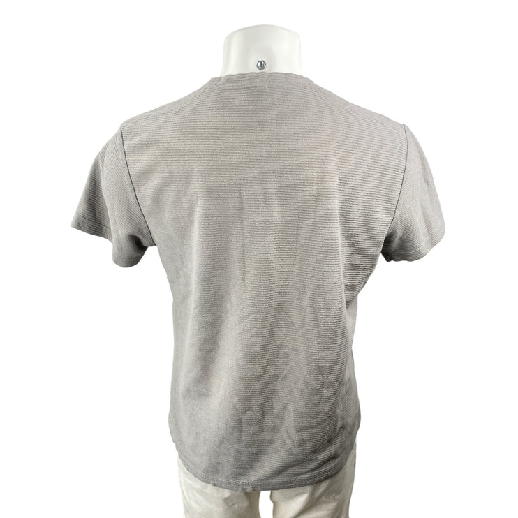 E.T.A Men's Gray Short Sleeve Crew Neck Basic Casual T Shirt Tee Top Size L