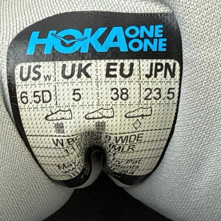 Hoka One One Bondi 8 Women's Gray Lace Up Running Sneaker Shoes Size 6.5