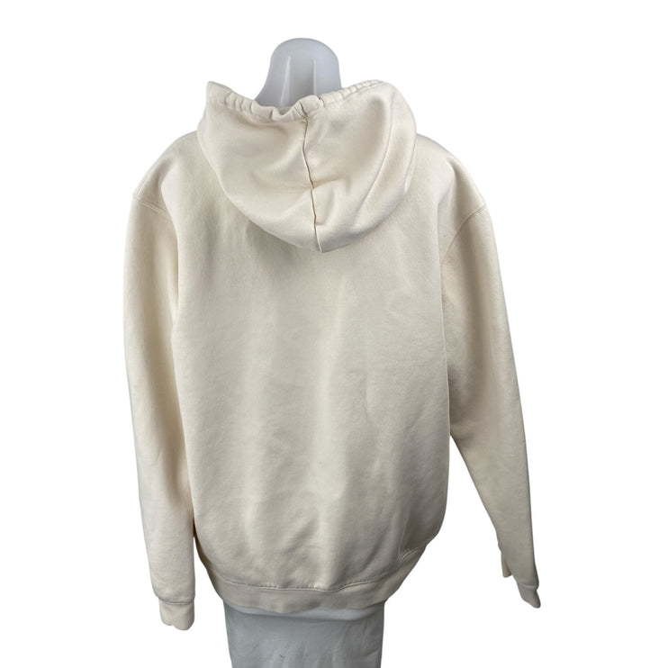 Adidas Cream Logo Long Sleeve Yoga Athletic Activewear Hoodie Sweatshirt Top XL