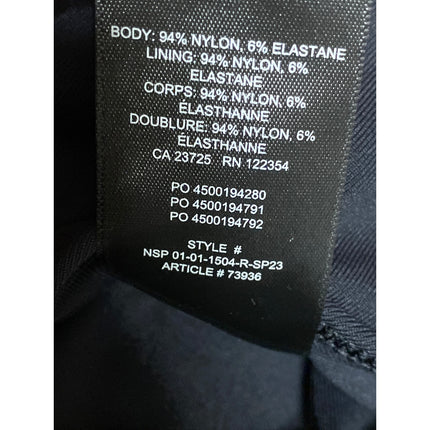 Aritzia Babaton Contour Women's Black Square Neck Long Sleeve Bodysuit Top Sz M