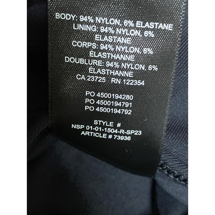 Aritzia Babaton Contour Women's Black Square Neck Long Sleeve Bodysuit Top Sz M