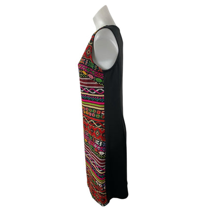 North Style Women's Multicolor Batik Embroidered Sleeveless Mini Sheath Dress 6