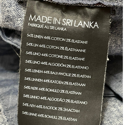 Club Monaco Maddox Fit Mens Gray Linen Blend Slim Straight Leg Chino Shorts 31