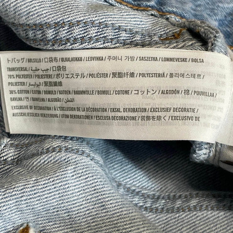 Abercrombie & Fitch Light Blue High Rise Palazzo Wide Leg Denim Jeans Pants 27
