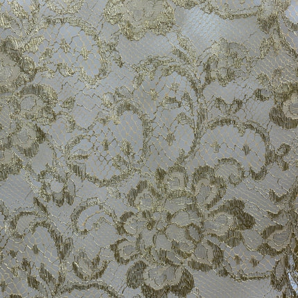 Ralph Lauren Women's Gold Floral Lace Sheer Mesh Ruffle Blazer Blouse Top Size 6