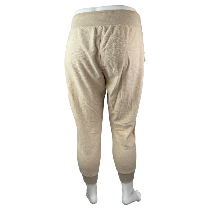 New Directions Beige Yoga Gym Athletic Activewear Trouser Jogger Sweat Pants 1X