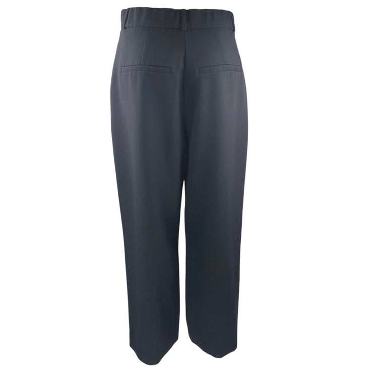 Abercrombie & Fitch Black Pleated Wide Leg High Waist Trousers Dress Pants Sz 29