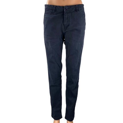 Zara Men's Navy Blue High Rise Tapered Straight Chino Denim Jeans Pants Size 30