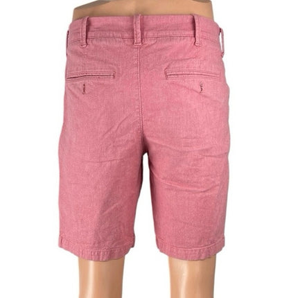 Express Classic At The Knee Men's Red Stretch Golf Chino Bermuda Shorts Size 32