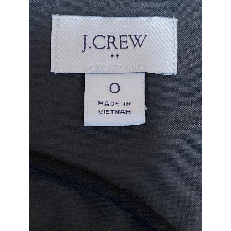 J.Crew Women's Black Sleeveless Scalloped V Neck Cami Camisole Tank Top Size 0