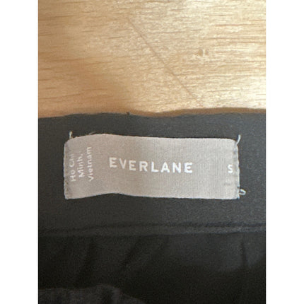 Everlane Women's Black Mid Rise Elastic Waist Tapered Skinny Trousers Pants Sz S