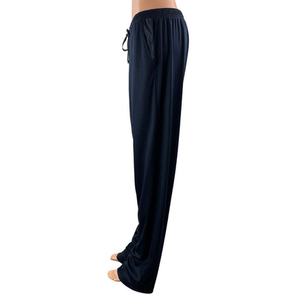 Zimmerli Women's Navy Blue Drawstring Wide Leg High Rise Sweat Pants Size XL