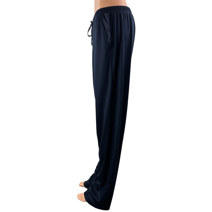Zimmerli Women's Navy Blue Drawstring Wide Leg High Rise Sweat Pants Size XL