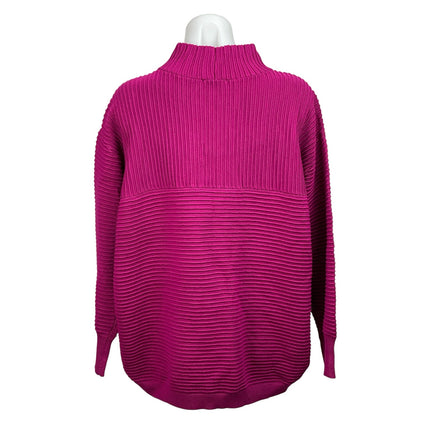 NEW Cyrus Women's Pink Long Sleeve Ribbed Mock Neck Pullover Sweater Size 1X