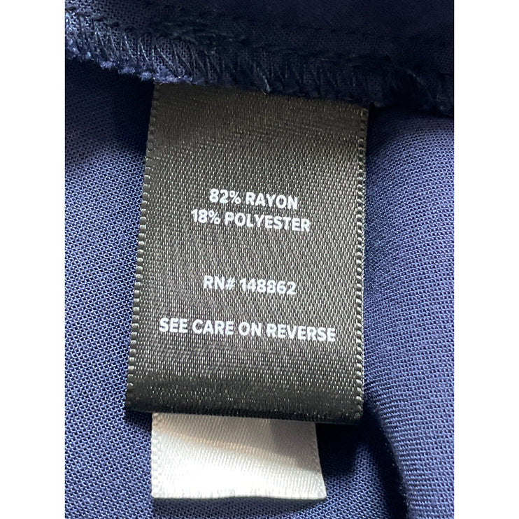 Torrid Harper Women Navy Blue V Neck Pocket Long Sleeve Shirt Blouse Top Sz 3X