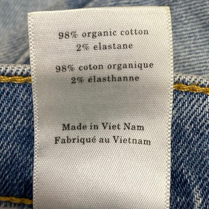 Everlane Original Cheeky Women's Blue Straight High Waist Denim Jeans Pants 28