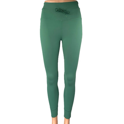 Vuori Daily 7/8 Green Skinny High Waist Drawstring Workout Gym Leggings Pants XS