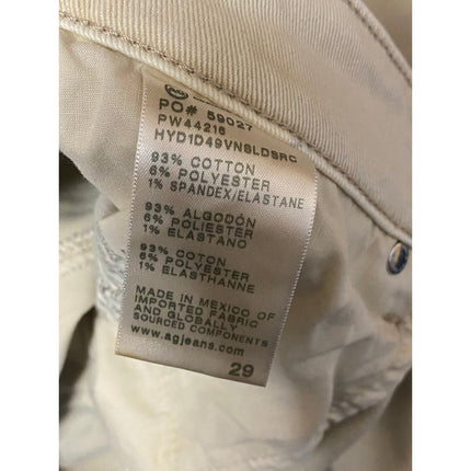 Adriano Goldschmied Beige High Waist Frayed Hem Palazzo Wide Leg Denim Jeans 29