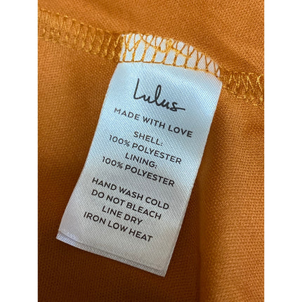 NEW Lulus Orange Silk Satin Pleated Sleeveless Midi Camisole Tank Slip Dress XL