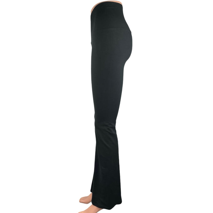 Terez Black Mid Rise Pull On Stretch Yoga Running Flared Athletic Legging Size S