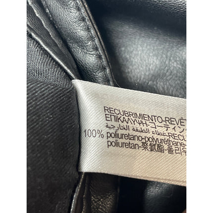 Zara Men's Black Faux Vegan Leather High Waisted Skinny Trouser Pants Size 31