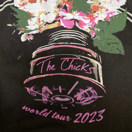 The Chicks Women's Black Graphic Short Sleeve Music Band T Shirt Tee Top Size M