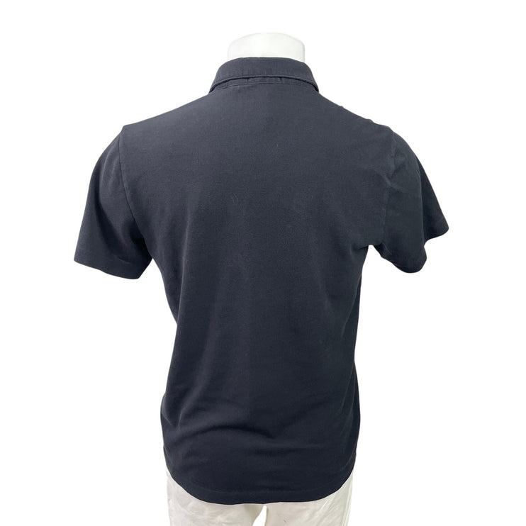 Theory Mens Black Short Sleeve Golf Tennis Casual Collared Polo Shirt Top Size M
