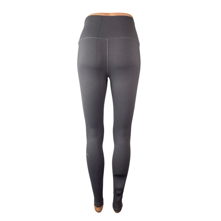 Alo Yoga Gray High Rise Skinny Yoga Gym Athletic Activewear Leggings Pants S/M