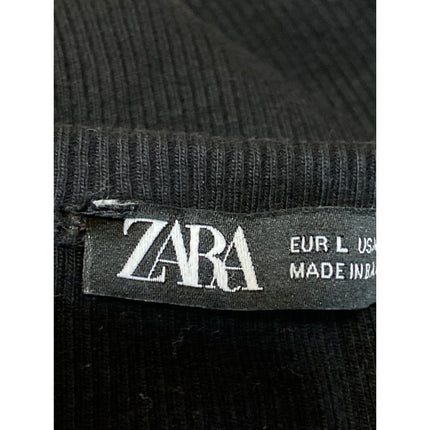 Zara Black Long Sleeve Open Front Bolero Shrug Cover Up Short Cardigan Top Sz S