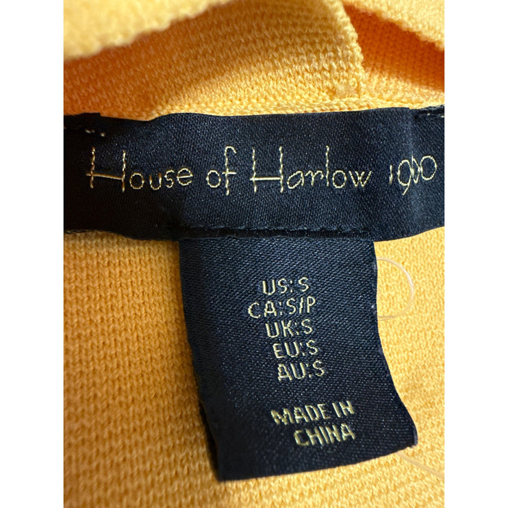 House of Harlow 1960 Yellow Sleeveless Knit Cami Camisole Tank Crop Top Size S