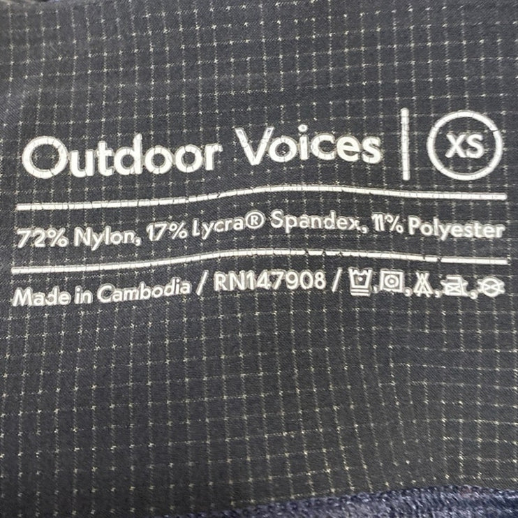 Outdoor Voices Tech Sweat Women's Blue Activewear Workout Yoga Matching Set Sz S