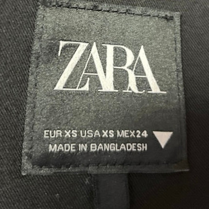 Zara Women's Black Sleeveless Tie Back V Neck Button Down Vest Top Size XS